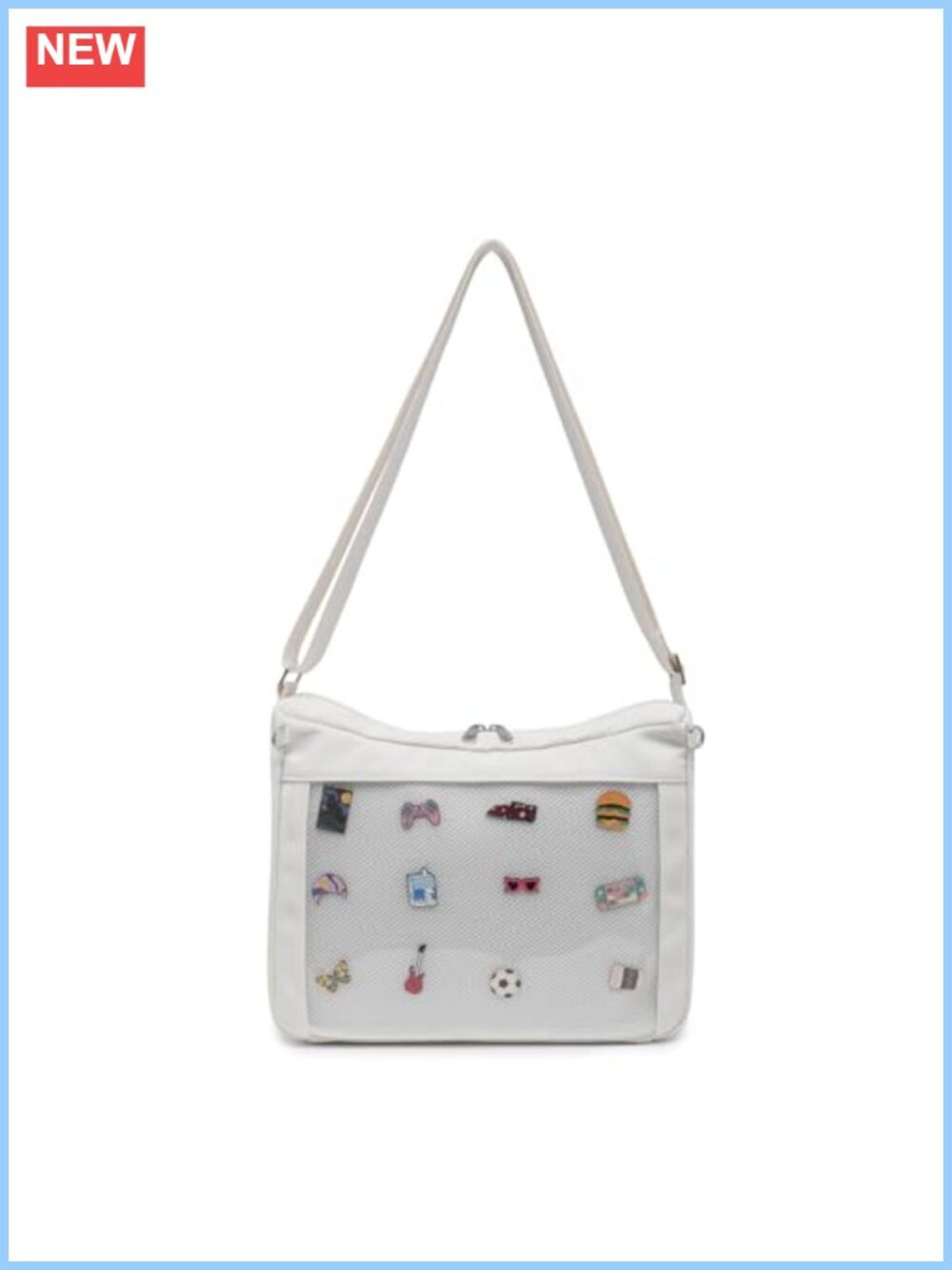 Canvas Crossbody Ita Bag Kawaii Pin Display Anime Cosplay Shoulder Purse